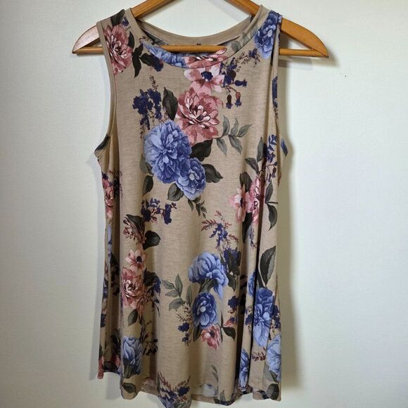 EUC EGS FLORAL TANK TOP SOFT AND FLOWY SIZE MEDIUM - Picture 2 of 16